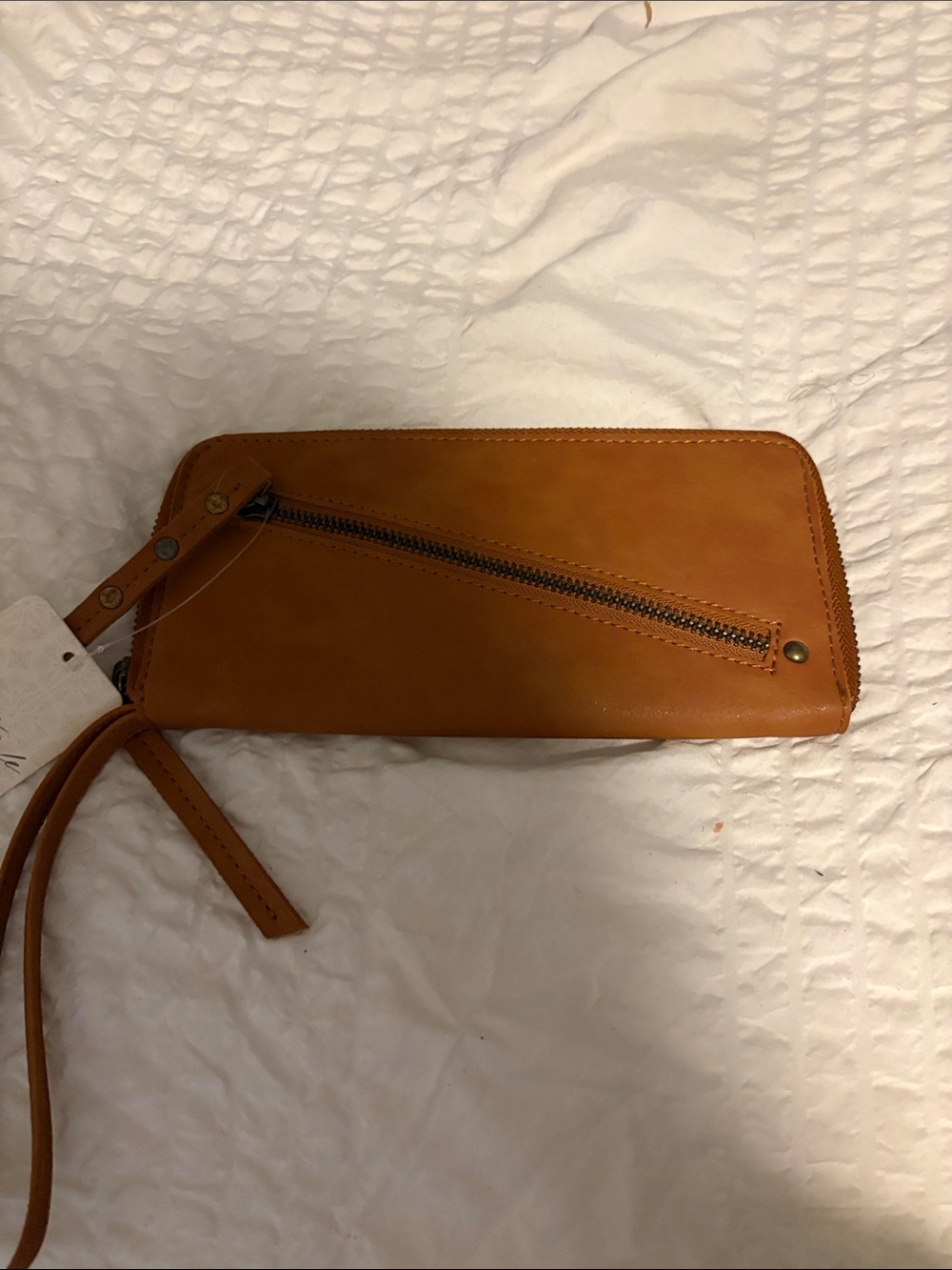 Free People Tan Leather Crossbody Shoulder Bag - Picture 8 of 8